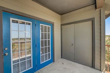 Balcony or patio with extra storage